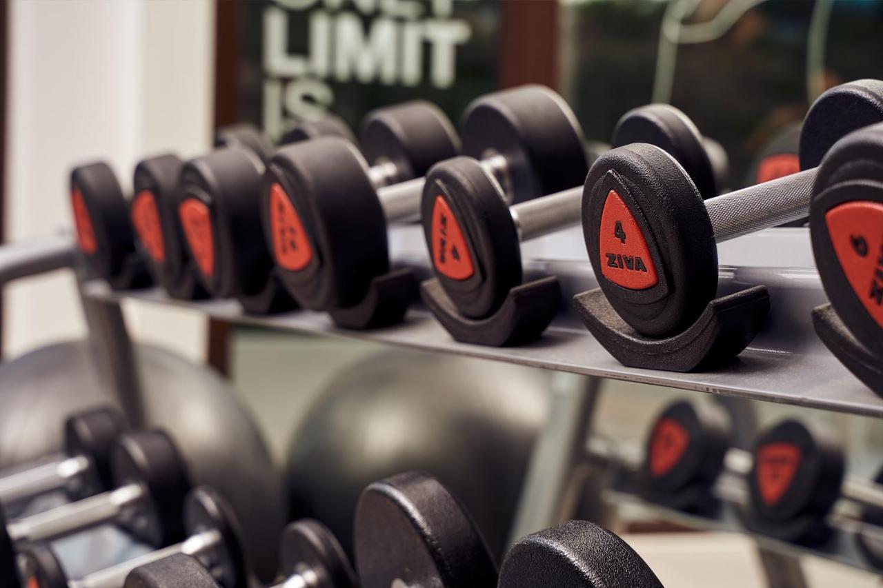 Esperos Village Blue & Spa - Adults Only Faliraki Exteriér fotografie Dumbbells on a rack